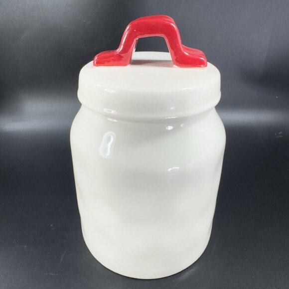 Rae Dunn Artisan Collection Nuts Christmas Canister Jar Container Ceramic W Lid - Picture 10 of 13